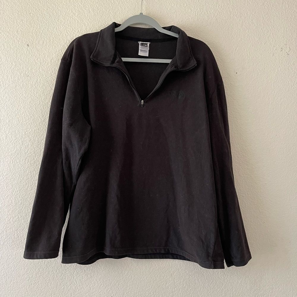 The north face‎ black fleece half zip up